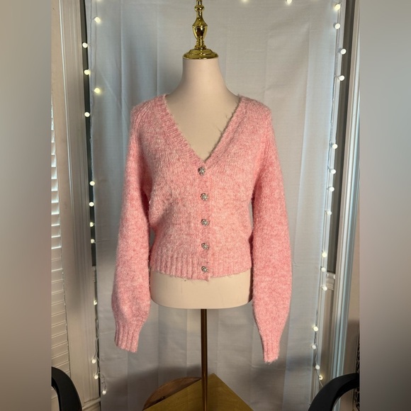 Karen Kane Soft Pink Button-Up Cardigan Small - Picture 8 of 8